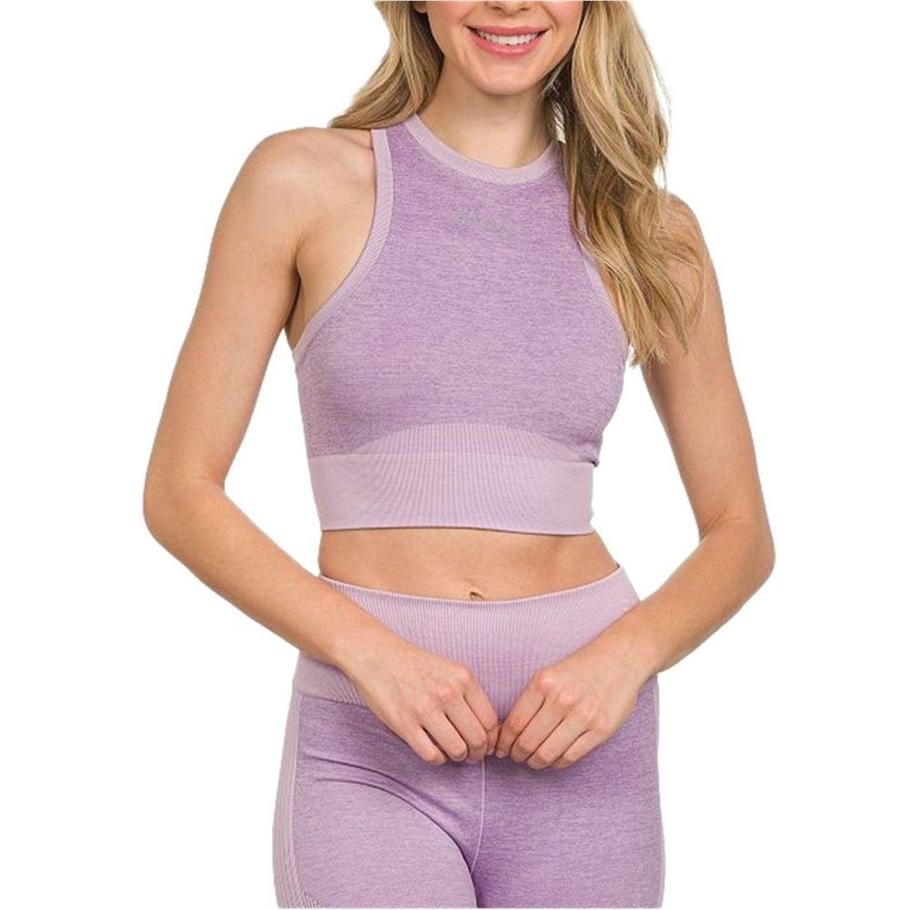 NWT Hurley Rita Seamless Racerback Tank Top Purple, Size L